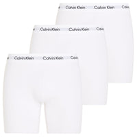 Calvin Klein-3-Pack Cotton Stretch Boxer Briefs, White-UNDERU