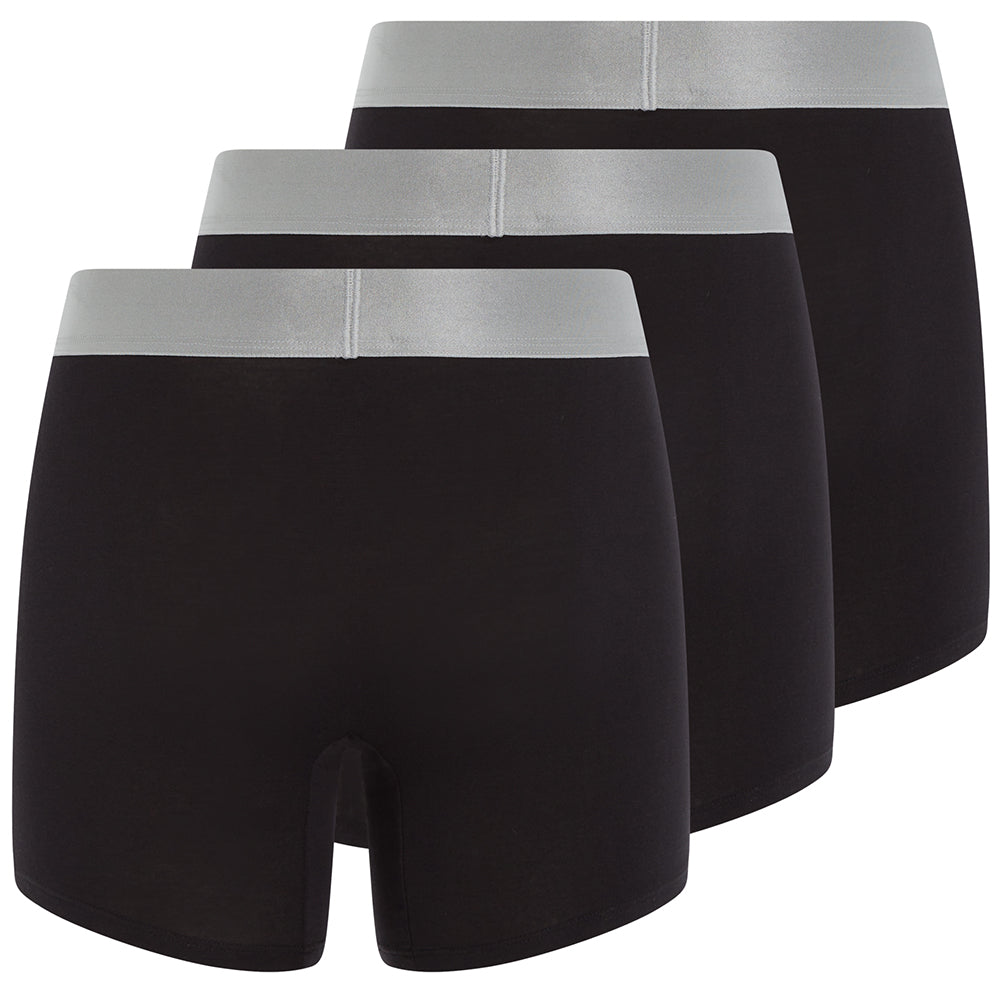 Calvin Klein-3-Pack Steel Cotton Boxer Briefs, Black-UNDERU