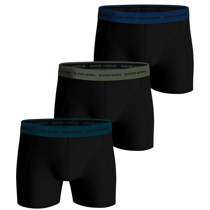 Bjorn Borg-3-Pack Cotton Stretch Boxer Briefs, Black-UNDERU