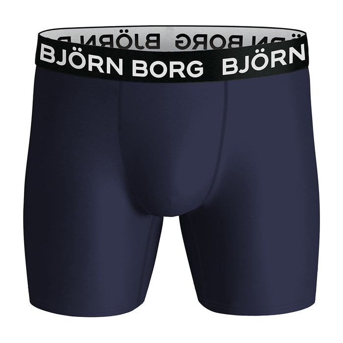 Bjorn Borg-3-Pack Performance Boxer Briefs, Black/Navy-UNDERU