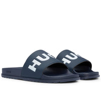 HUGO-Logo Strap Sliders, Dark Blue-UNDERU