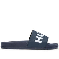 HUGO-Logo Strap Sliders, Dark Blue-UNDERU