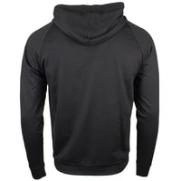 Boss zip up hoodie, black, back view 