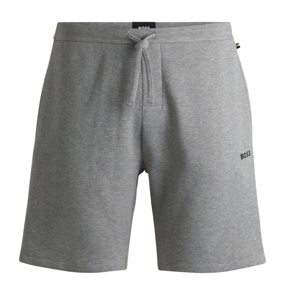 BOSS mens grey waffle shorts