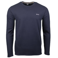 Boss long sleeved t-shirt waffle finish, navy 