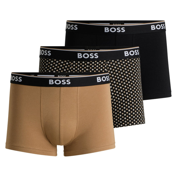 3-pack Men's Boss  Boxer Trunks in Beige and Black