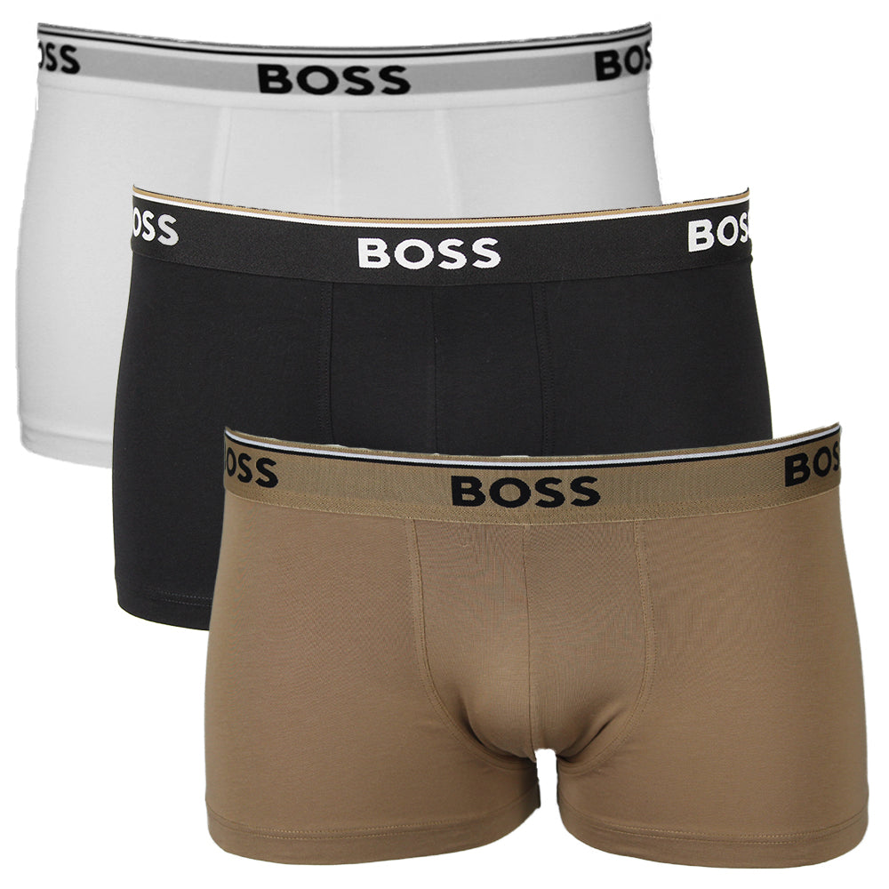 Boss boxer trunk 3 pack white, beige and black product code 26084