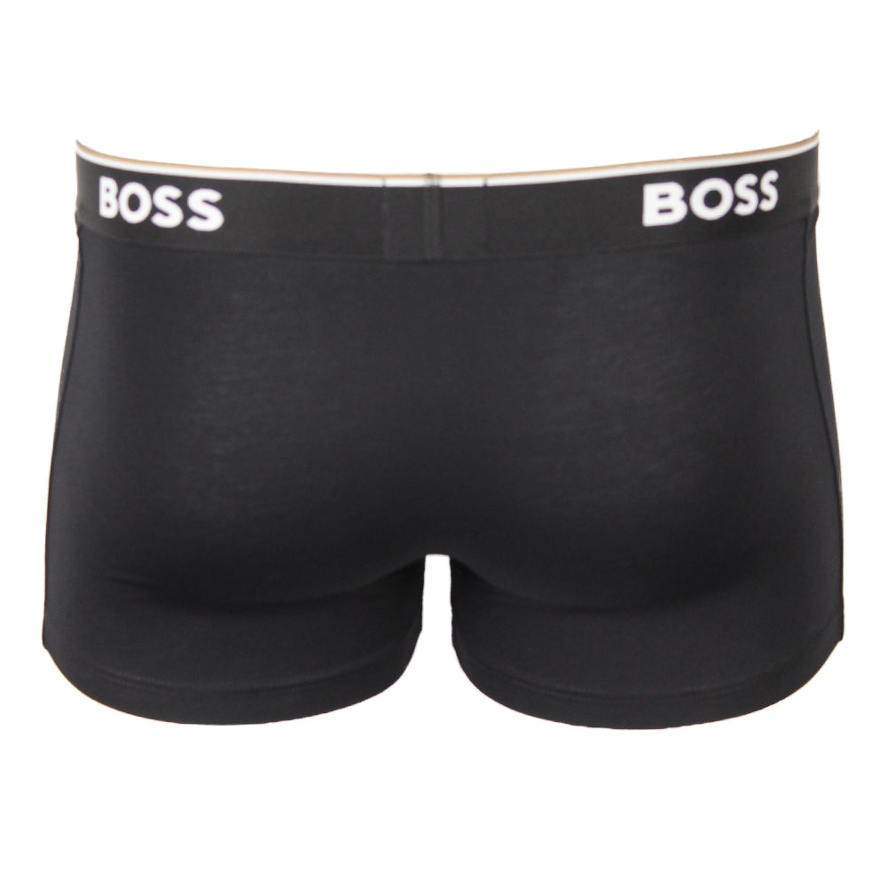 Boss boxer trunk black, back view. 