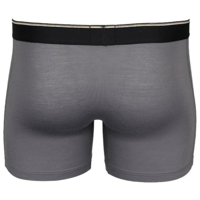 back view of Boss grey bamboo boxer brief