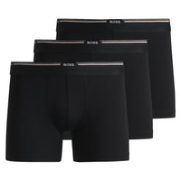 3-pack BOSS boxer brief in bamboo cotton. Black