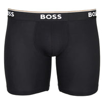 Long leg Boss boxer brief, black 