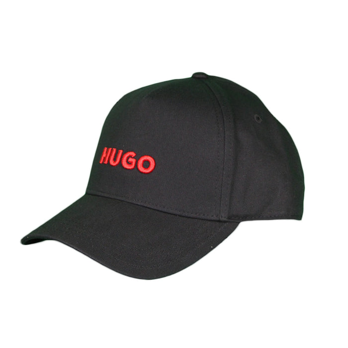 Hugo Jude baseball cap, black with red logo