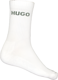 Hugo sports sock white with green branding