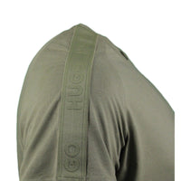 Hugo Khaki green t-shirt, sleeve detail