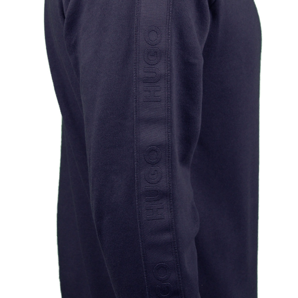 Hugo navy blue sweatshirt sleeve detail