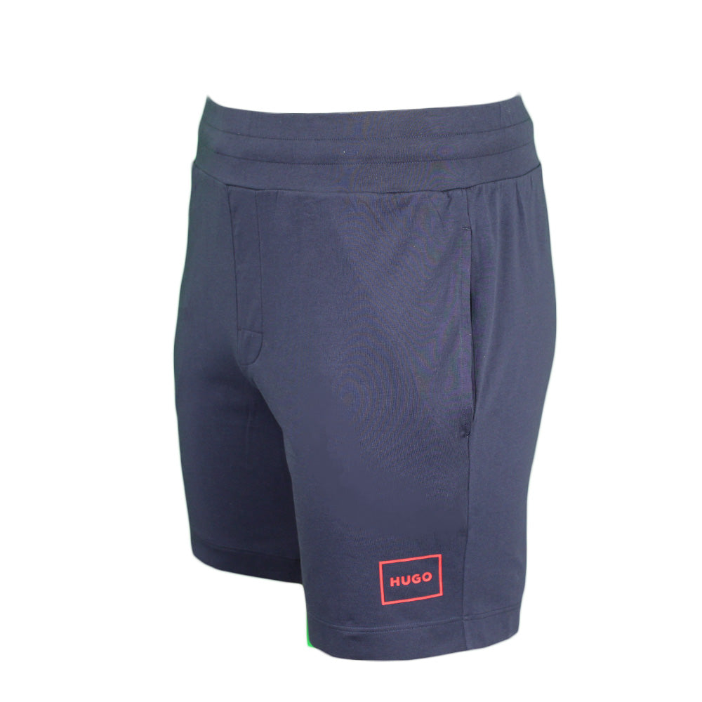 Hugo laze shorts, dark blue, side view