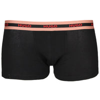 Hugo boxer trunk black with coloured waistband