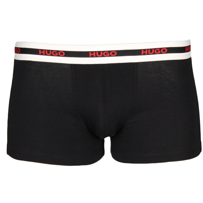 Hugo boxer trunk black with coloured waistband