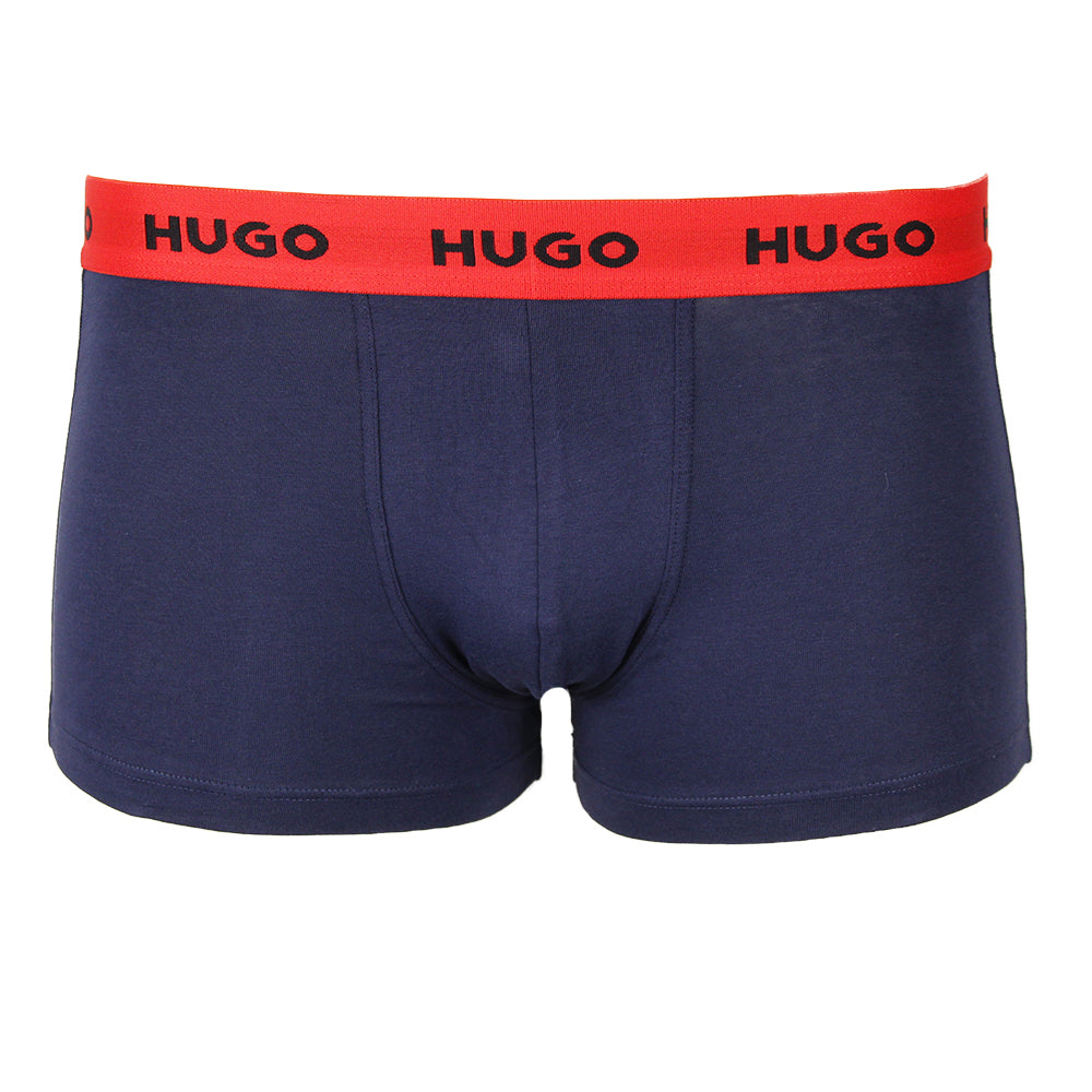 3-Pack Boxer Trunks, Black/Blue