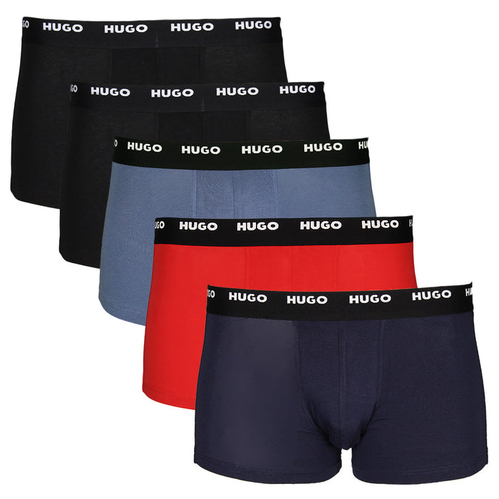 5 pack of Hugo boxer trunks in various colours