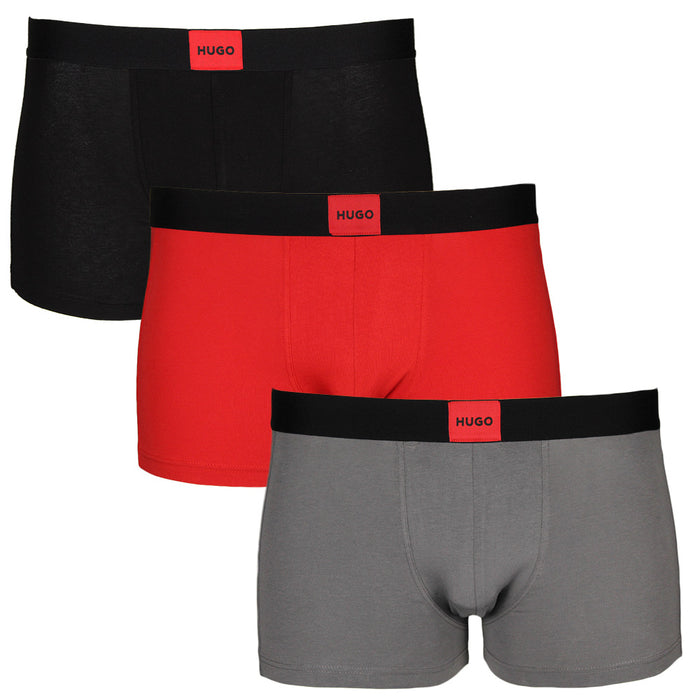 Hugo logo label 3 pack of boxer trunks