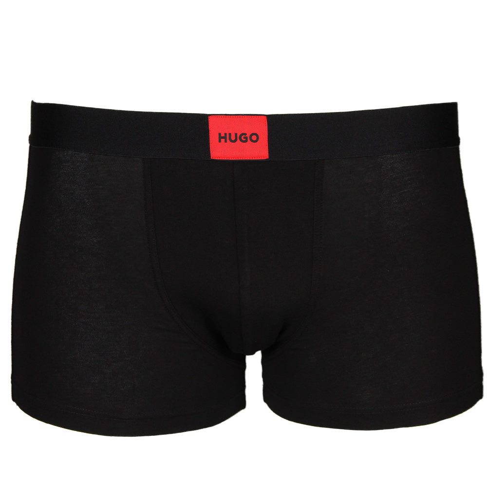 Black Hugo patch logo boxer trunk