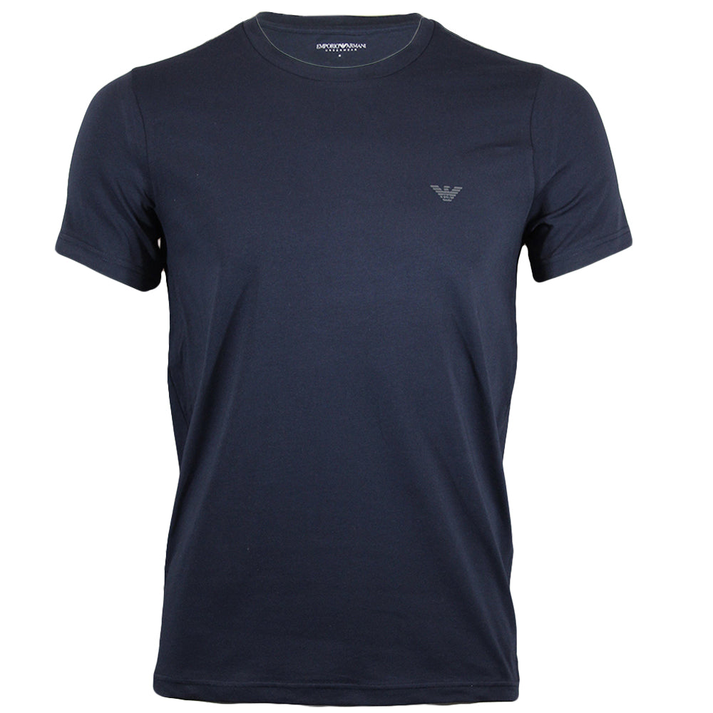 Emporio Armani Men s 2 Pack Slim Fit Stretch Cotton T Shirts Navy