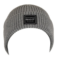 gant-mens-knitted-beanie-grey-front