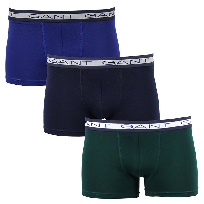 product 26212 Gant 3 pack boxer trunks blue navy and green