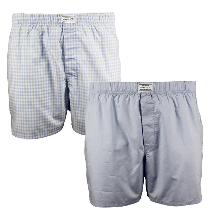 product code 26219 Gant 2 pack of blue boxer shorts