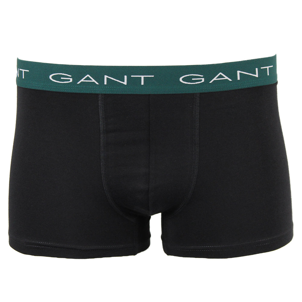 product 26223 Gant black boxer trunk with green waistband