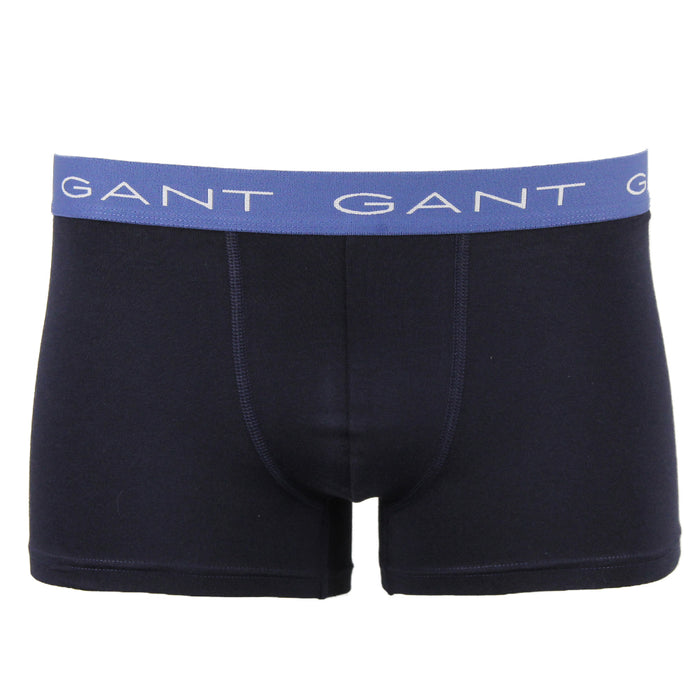 Navy Gant boxer trunks with blue waistband part of product 26224 3 pack