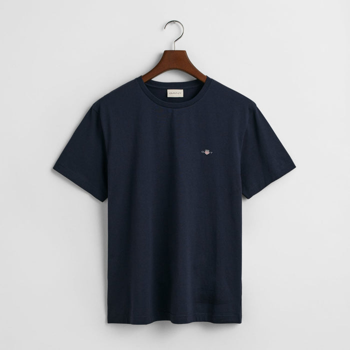 GANT mens reg shield t-shirt in evening blue