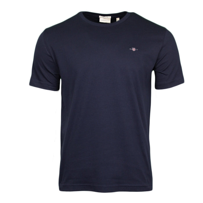 Gant t-shirt evening blue with shield logo on chest