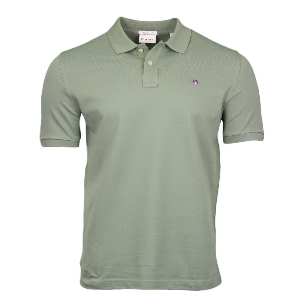 Regular Shield Pique Polo Shirt, Kalamata Green