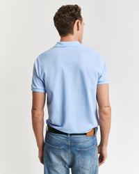 Gant mens polo shirt in Capri Blue