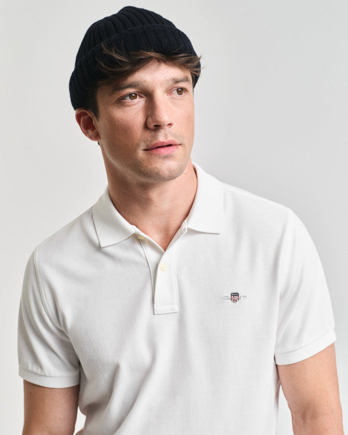 Gant mens white shield polo shirt