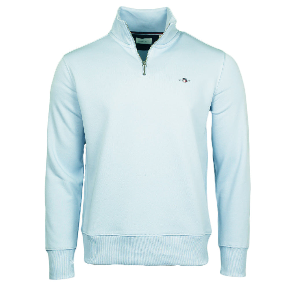 Gant zipped sweatshirt, fresh blue.