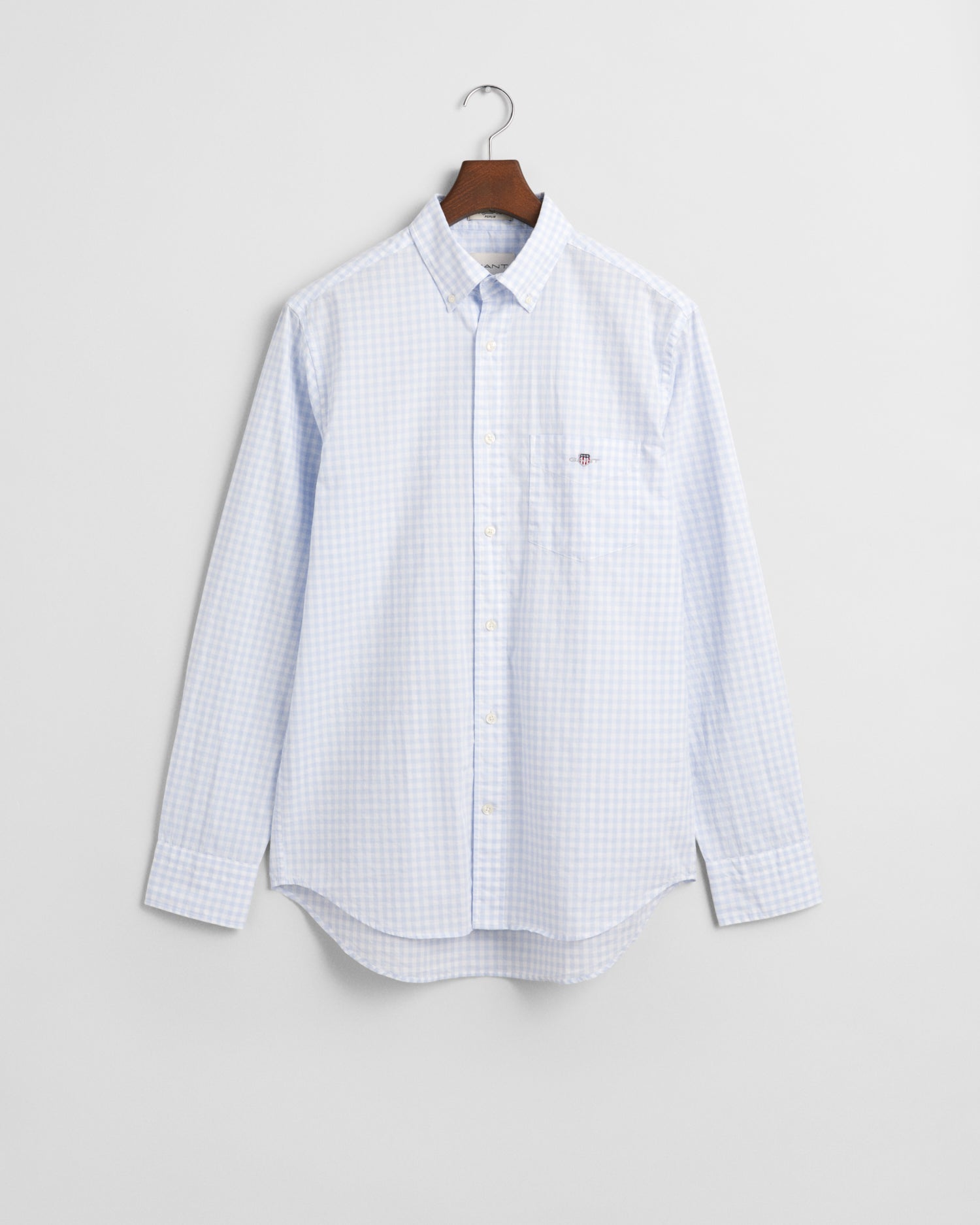 Gant mens classic poplin shirt in light blue