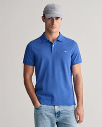 GANT mens shield polo in  rich blue