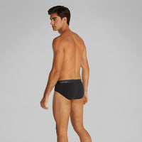 Back view of Calvin Klein modern cotton brief, colour black 