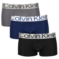 Calvin Klein low rise steel boxer trunk 3 pack grey, blue and black product id 26983