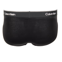 Calvin Klein modern cotton men's brief in black, back view.