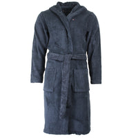 Toweling Tommy Hilfiger blue bathrobe front view product code 27004