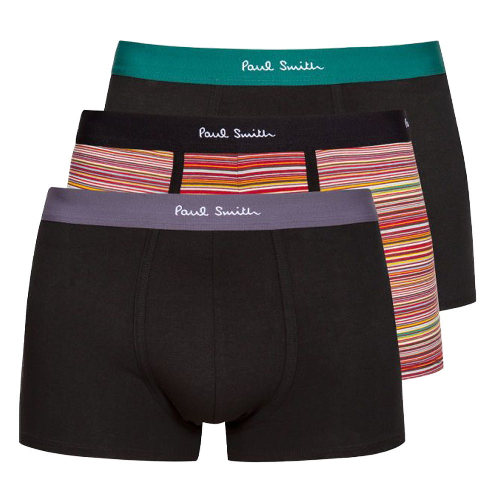 Paul Smith 3 pack of of boxer trunks with signature logo on waistband