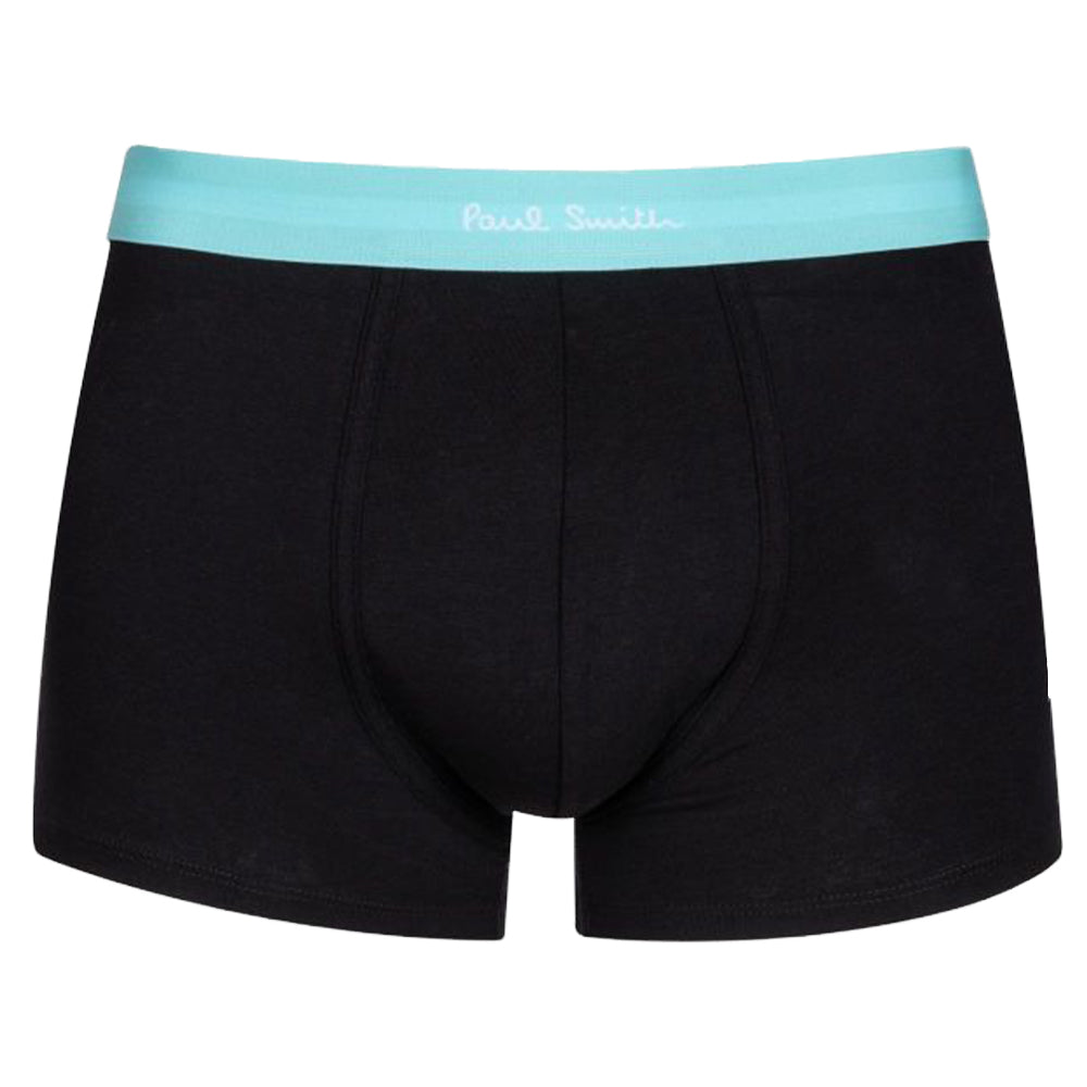 Paul Smith boxer trunk black with aqua waistband