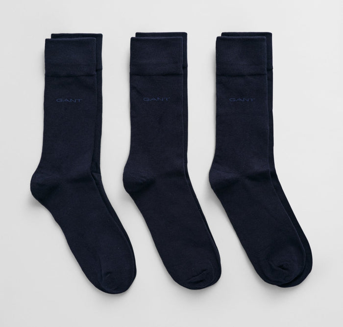 GANT 3-Pack Soft Cotton Socks, Marine