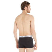 3-Pack Low Rise Cotton Stretch Boxer Trunks, Black/White/Grey-Calvin Klein-UNDERU