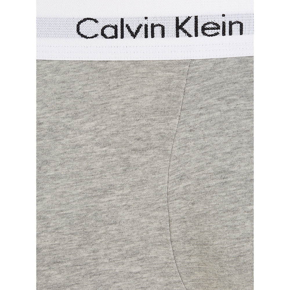 3-Pack Low Rise Cotton Stretch Boxer Trunks, Black/White/Grey-Calvin Klein-UNDERU