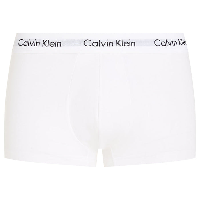 3-Pack Low-Rise Cotton Stretch Boxer Trunks, White-Calvin Klein-UNDERU